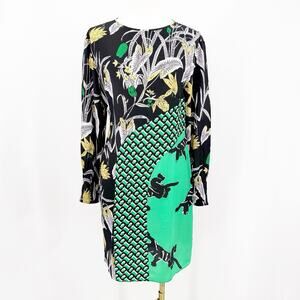 dvf fleurette silk chiffon dress Fleurette Silk Dress Dvf Fleurette Dress Diane Von Furstenberg Fleurette Silk Chiffon Batwing Mini Dress